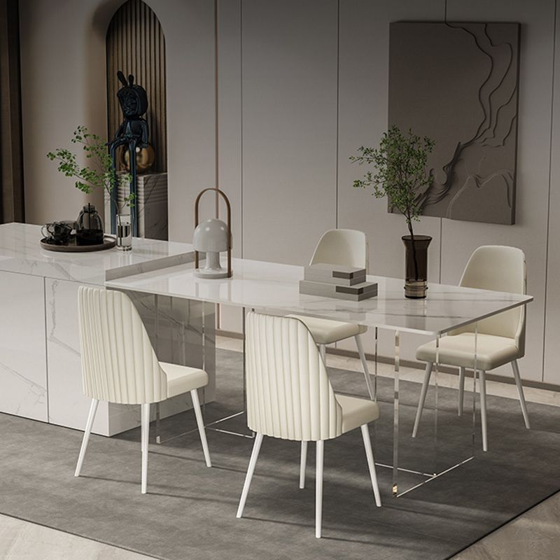 Mesa de comedor rectangular moderna 1/2/5/7 piezas de comedor de piedra para comedor