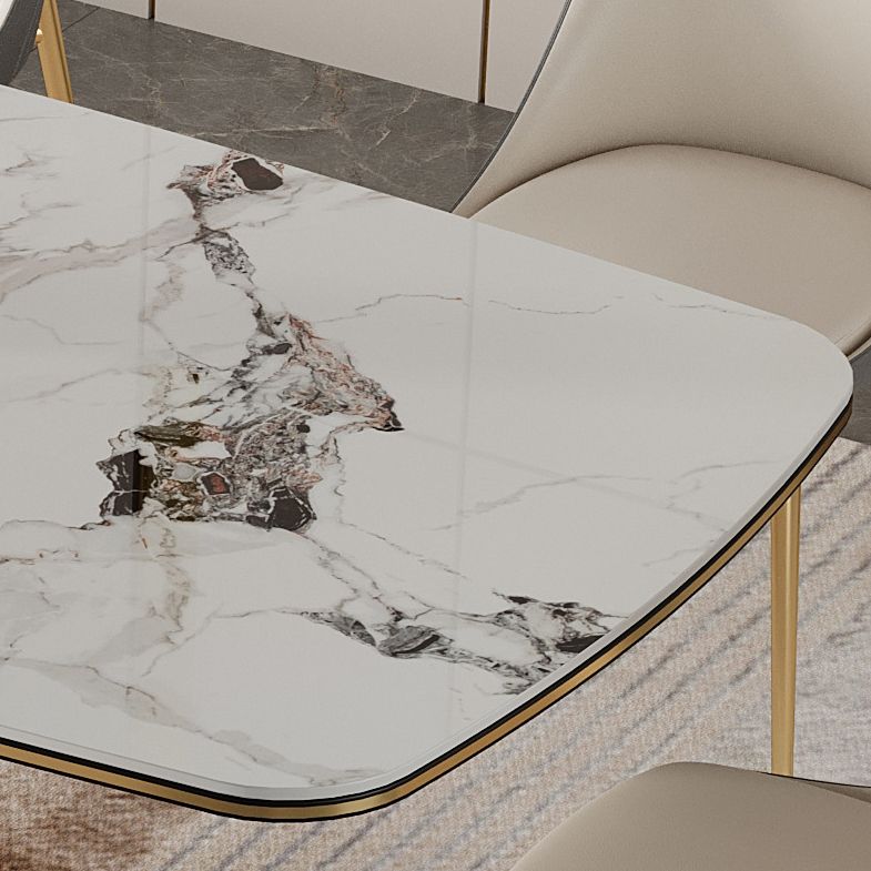 Luxury Sintered Stone Top Dining Set Rectangle 1/2/5/6/7 Pieces Dining Table with Chairs Clearhalo 'Dining Room Sets' 'Dining Tables & Seating' 'dining_room_set' 'furn' 'furn_dining_room_set' 'Furniture' 'furniture_dining_room_set' 'Kitchen & Dining Furniture' 1200x1200_24b97a33-4de0-443c-beec-05e09016bc29