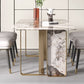 Rectangle Stainless Steel Dining Site Table Traditional Luxury Dinette Table for Home Clearhalo ' dining_table' 'Dining Tables & Seating' 'Dining Tables' 'furn' 'furn_dining_table' 'Furniture' 'furniture_dining_table' 'Kitchen & Dining Furniture' 'kitchen&dining_furn' 'kitchen' 'kitchen_dining_table' 1200x1200_24b9adaf-8faf-4c61-a6d9-8385e2319556