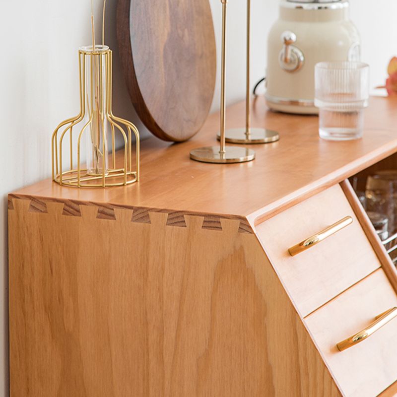 Modern Dining Buffet Sliding Doors Drawer and 2-Door Buffet Sideboard,17" W X 39" H Clearhalo 'buffet_sideboard' 'Buffets & Sideboards' 'furn' 'furn_buffet_sideboard' 'Furniture' 'Kitchen & Dining Furniture' 1200x1200_24b9d2a2-7a01-4a4a-8932-890c4ae627d1