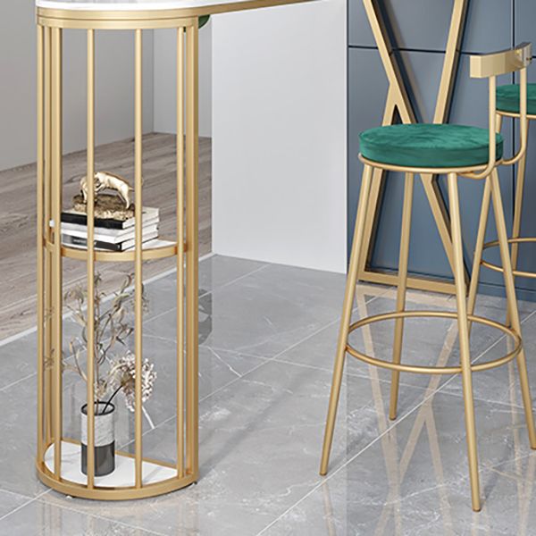 Nordic Style Rectangle Bar Counter Table Sintered Stone Dining Table with Metal Legs Clearhalo 'Bar Furniture' 'Bar Tables' 'bar_tables' 'furn' 'furn_bar_tables' 'Furniture' 'furniture_bar_tables' 'Kitchen & Dining Furniture' 1200x1200_24ba3c60-64e6-4c0e-8190-33e62e873f0a
