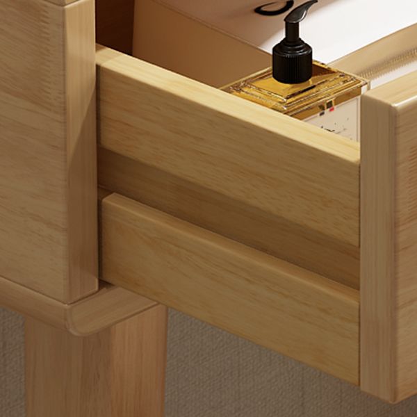 Scandinavian Wooden Make-up Vanity With Drawer in Brown for Bedroom Clearhalo 'Bedroom Furniture' 'furn' 'furn_makeup_vanities' 'Furniture' 'Makeup Vanities' 'makeup_vanities' 1200x1200_24ba463d-bb75-462e-ac67-61029b403bfe