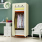 Meringue Wood Frame Wardrobe Cabinet Modern Style Wardrobe for Bedroom