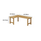 30 "H Modern Office Desk a forma L naturale scrittura in legno solido naturale