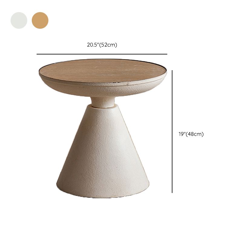French Country Round Wood Top Coffee Table Iron Pedestal Cocktail Table Clearhalo 'Coffee & Accent Tables' 'Coffee Tables' 'coffee_tables' 'furn' 'furn_coffee_tables' 'Furniture' 'Living Room Furniture' 1200x1200_24bb0efa-94ca-45ce-9597-25fdf13fa7aa