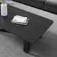 Cross Table Base Design Rectangular Slate Table Glam Style Coffee Table