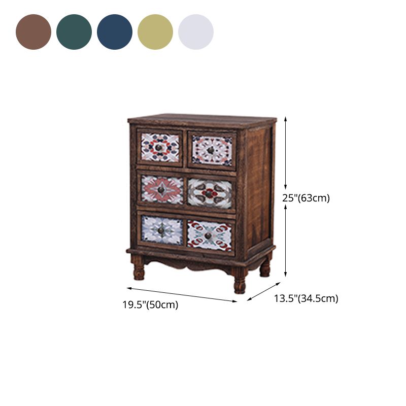 13.5" W Traditional Wooden Lingerie Chest Vertical Storage Chest with Drawers