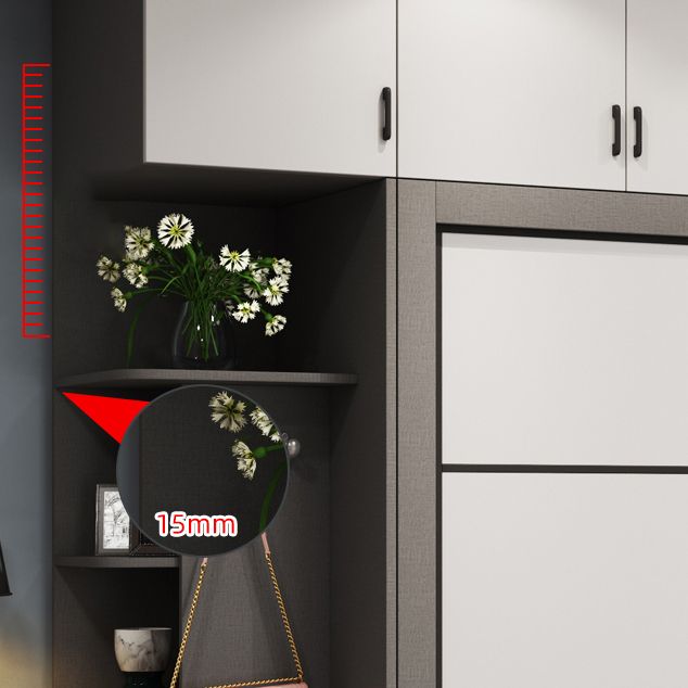 Contemporary Style Wooden Wardrobe White Colour Soft Close Door Wardrobe Closet Clearhalo 'Armoires & Wardrobes' 'armoires_wardrobes' 'Bedroom Furniture' 'furn' 'furn_armoires_wardrobes' 'Furniture' 1200x1200_24bdf732-7100-4fd5-b819-e1b6f00940c2