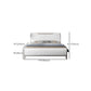 Modern & Contemporary Standard Bed White Bed Frame with Headboard