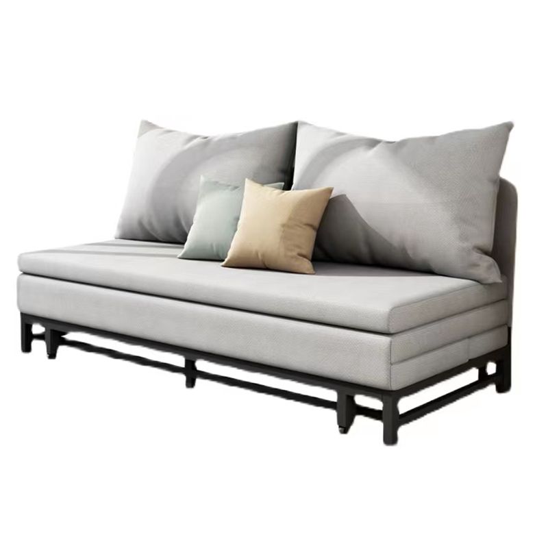 30.70 "W X31.49" Hリネンアームレスソファコンテンポラリーコンバーチブルソファベッド