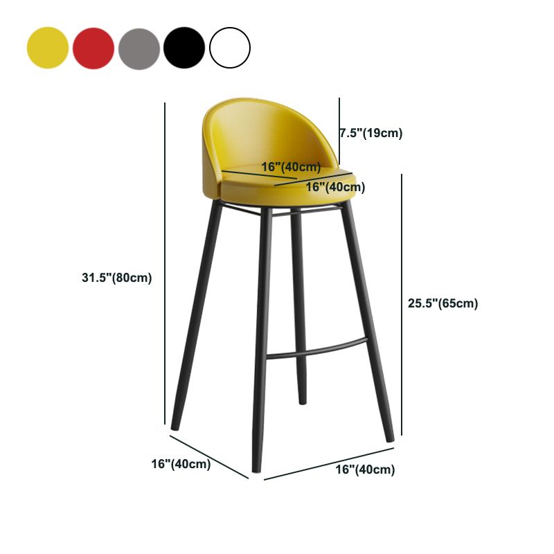 Faux Leather Armless Bar Stool Industrial Low Back Bar Chair with Metal Footrest Clearhalo 'Bar Furniture' 'Bar Stools' 'bar_stools' 'furn' 'furn_bar_stools' 'Furniture' 'Kitchen & Dining Furniture' 1200x1200_24c02832-85e6-4416-97d7-14d0a97b82b1