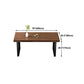 Solid Wood Top Dining Table Traditional Luxury Pine Wood Table with Sled Base