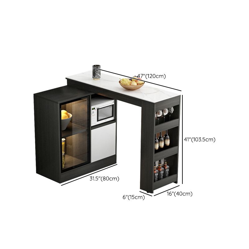 Moderne stijl rechthoekige bartafel woonkamer bistro-bar bureau met opbergruimte