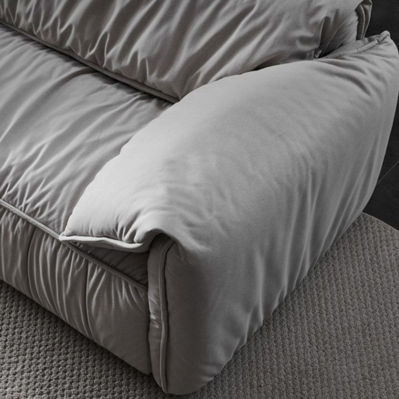 Divano braccio top a cuscino standard contemporaneo con cuscini in grigio