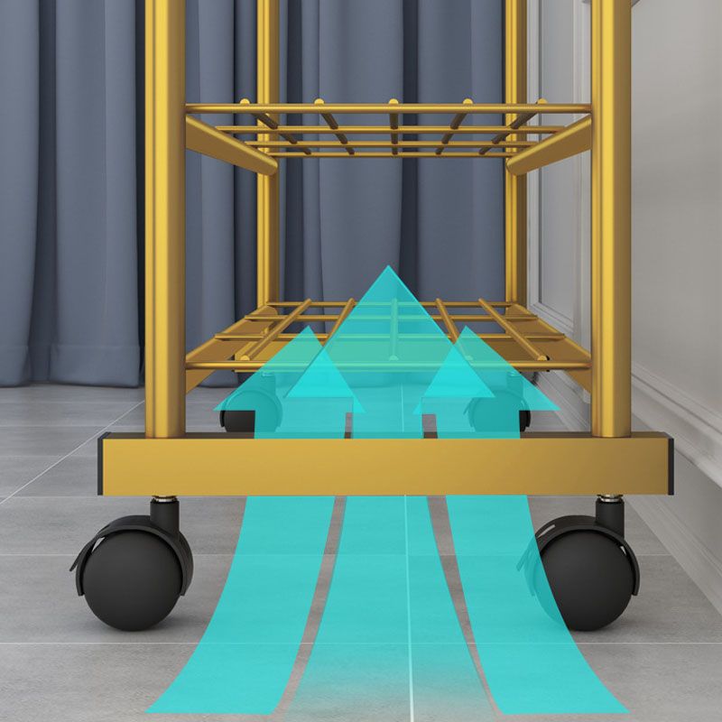 Rack de manteau de style glam métal étagères autoportantes.