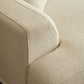 Modern White Upholstery with Built-in Armrest and Cushioned Suede Back