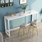 Modern Marble Table with Rectangle Table Top Black White Trestle Table-41.3" H Clearhalo 'Bar Furniture' 'Bar Tables' 'bar_tables' 'furn' 'furn_bar_tables' 'Furniture' 'furniture_bar_tables' 'Kitchen & Dining Furniture' 'kitchen&dining_furn' 'kitchen' 1200x1200_24c5f5de-a9fe-47b1-868e-d6f102658b66