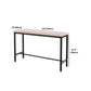 Contemporary Bar Table Set 1/2/5 Pcs Iron Black Metal Frame Bar Table and Stools