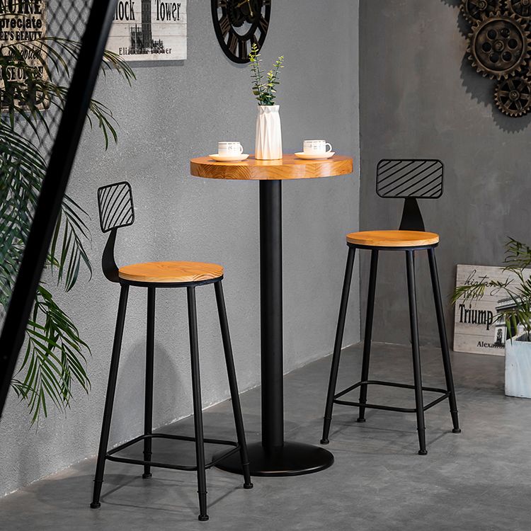 Industrial 1/2/3 Pieces Round Bar Table Set Solid Wood Bistro Set Clearhalo 'Bar Furniture' 'furn' 'furn_home_bar_bar_sets' 'Furniture' 'Home Bars & Bar Sets' 'home_bar_bar_sets' 'Kitchen & Dining Furniture' 1200x1200_24ca0c94-f4d3-4707-ab44-321c37ce6e8e