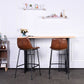 Natural Finish Pine Wood Top Bistro Table with Metal Double Pedestal Clearhalo 'Bar Furniture' 'Bar Tables' 'bar_tables' 'furn' 'furn_bar_tables' 'Furniture' 'Kitchen & Dining Furniture' 1200x1200_24ca534f-d56f-4767-a0e0-c6700bde5eea