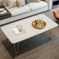 Glam Cocktail Table 4 Legs Slate Rectangular Single Coffee Table Clearhalo 'Coffee & Accent Tables' 'Coffee Tables' 'coffee_tables' 'furn' 'furn_coffee_tables' 'Furniture' 'Living Room Furniture' 1200x1200_24cae94c-c5bc-4889-8ed4-f8ae9657e877