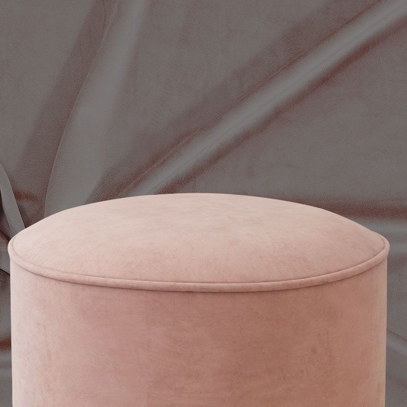 Solid Color Flannel Standard Stool Modern Style Simple Household Round Stool Clearhalo 'furn' 'furn_ottomans_poufs' 'Furniture' 'Living Room Furniture' 'Ottomans & Poufs' 'ottomans_poufs' 1200x1200_24ccd765-c129-42b1-a863-8fabe0639fab