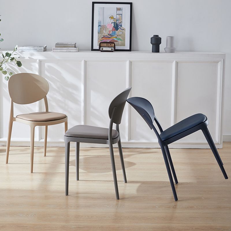 Scandinavian Restaurant Open Back Side Chair Plastic Matte Finish Dining Chair Clearhalo ' kitchen&dining_furn' 'Dining Chairs' 'Dining Tables & Seating' 'dining_chair' 'furn' 'furn_dining_chair' 'Furniture' 'furniture_dining_chair' 'Kitchen & Dining Furniture' 'kitchen' 1200x1200_24cdb04a-e853-485f-ba16-d21a0a731276
