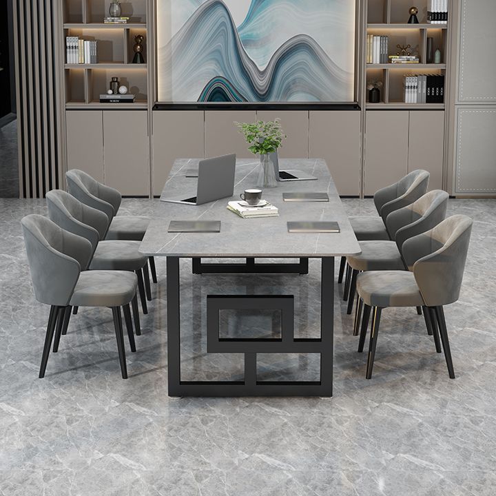 Escritorio de oficina de estilo industrial Rectangle de piedra sinterizada para la oficina