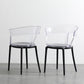 Contemporary Style Arm Chair Open Back Side Plastic Chair for Dining Room