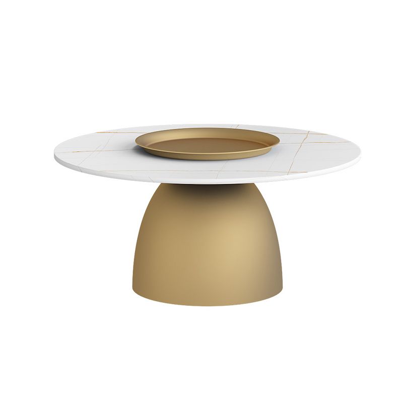 Table basse de fer moderne / pierre moderne du milieu du siècle Dia 23,6 "/31,5" table de cocktails