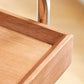 Scandinavian Solid Wood Side Table Tray Top Side End Table with Wheels