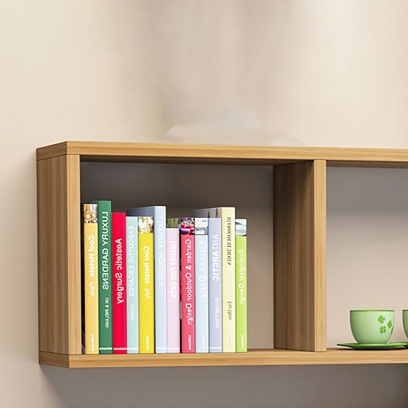 Modern Wood Floating Bookcase Closed Back Shelf Bookcase for Home