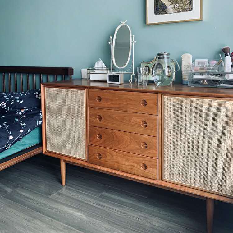 Sala da pranzo armadio in stile moderno 4 cassetto a 2 porte in pino