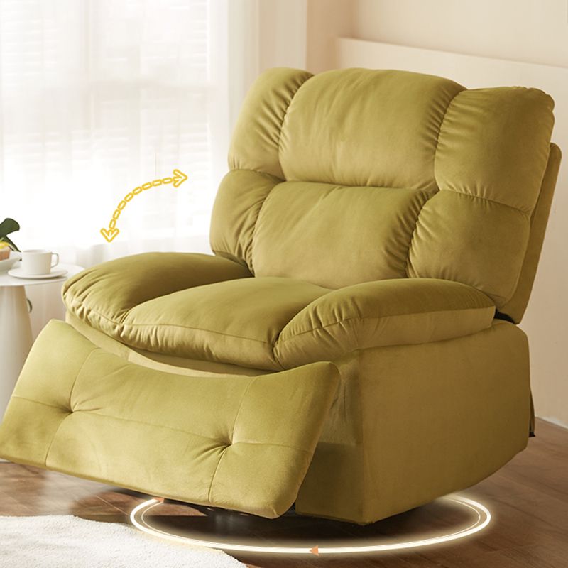 Contemporary Fabric Recliner Tufted Standard Recliner with Adjustable Headrest