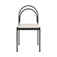 Industrial Style Armless Dining Chair Metal Frame Open Back Dining Chair for Bedroom