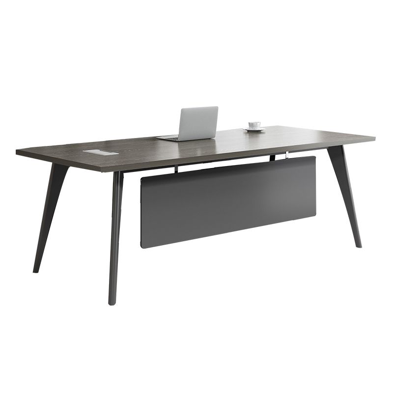 Contemporary Office Desk Black Cable Management Writing Desk Clearhalo 'furn' 'furn_office_desk' 'Furniture' 'Office Desks' 'Office Furniture' 'office_desk' 1200x1200_24d4d09b-2c20-4062-b1e5-b29e3c44cf11