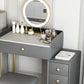 Glam Slate Top Vanity Table with 4 Drawer Dressing Table in Grey Clearhalo 'Bedroom Furniture' 'furn' 'furn_makeup_vanities' 'Furniture' 'Makeup Vanities' 'makeup_vanities' 1200x1200_24d76e35-9fcb-4fe3-8123-c0a8c8bc101e