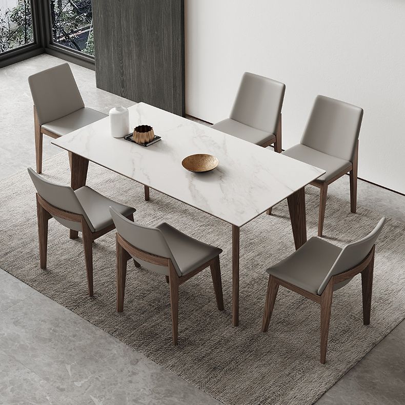 Mid-Century Rectangle Shape Table Sintered Stone Dining Table for Kitchen Clearhalo ' dining_table' 'Dining Tables & Seating' 'Dining Tables' 'furn' 'furn_dining_table' 'Furniture' 'furniture_dining_table' 'Kitchen & Dining Furniture' 'kitchen&dining_furn' 'kitchen' 'kitchen_dining_table' 1200x1200_24d7d271-81be-4783-a8dd-eb9ce2aaf890