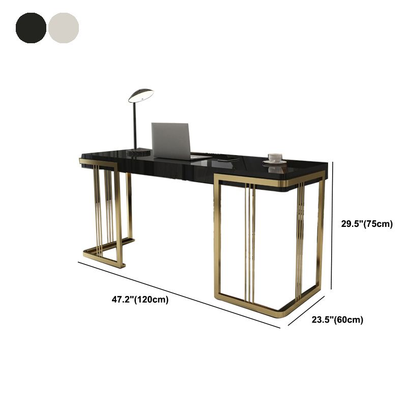 Glam Rectangular Office Desk Marble Solid Wood Writing Desk for Home Clearhalo 'furn' 'furn_office_desk' 'Furniture' 'Office Desks' 'Office Furniture' 'office_desk' 1200x1200_24d8df49-18eb-4274-b51b-77b5a31aab7b