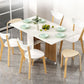 Artificial Foldable Wooden Top Table Extendable Rectangle Table with Storage Trestle Base Clearhalo ' dining_table' 'Dining Tables & Seating' 'Dining Tables' 'Furniture' 'furniture_dining_table' 'Kitchen & Dining Furniture' 'kitchen&dining_furn' 'kitchen' 'kitchen_dining_table' 1200x1200_24d98a2c-cba7-4a99-8711-05a93f8edf79