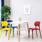 Open Back Dining Side Chair Stacking Plastic Dining Armless Chair