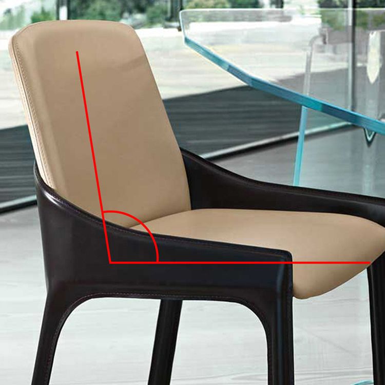 Contemporary Metal Dining Arm Chair Faux Leather Dining Chairs for Home Use Clearhalo ' kitchen&dining_furn' 'Dining Chairs' 'Dining Tables & Seating' 'dining_chair' 'furn' 'furn_dining_chair' 'Furniture' 'furniture_dining_chair' 'Kitchen & Dining Furniture' 'kitchen' 1200x1200_24dc6de3-8272-4def-8d19-30c7d422fc99