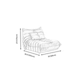 Contemporary Armless Accent Chair Modern Chair with Biscuit Back