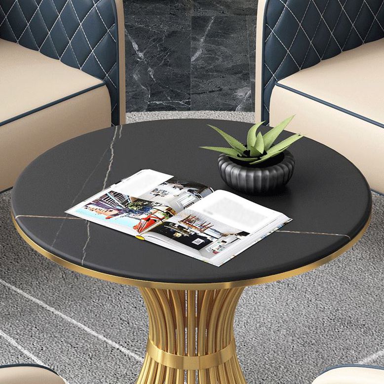 Glam Round Sintered Stone Dining Table Set 1/2/5 Pieces Dining Set for Home Use Clearhalo 'Dining Room Sets' 'Dining Tables & Seating' 'dining_room_set' 'furn' 'furn_dining_room_set' 'Furniture' 'furniture_dining_room_set' 'Kitchen & Dining Furniture' 1200x1200_24e13b4c-bebd-462b-a44e-ef81104a7eb0