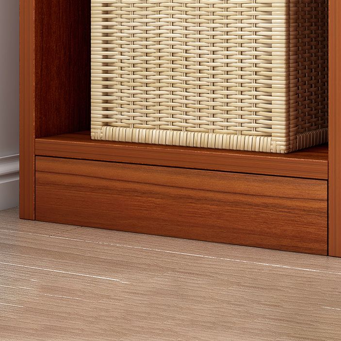 Modern Style Closed Back Bookshelf Engineered Wood Bookcase for Home