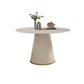 Round Pedestal Dining Table Set 1/2/3/5/7 Pcs Sintered Stone Table and Chairs