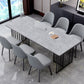 Modern Style 1/2/7 Pieces Dining Set with Gray Chair Kitchen Set for Dining Room Clearhalo 'Dining Room Sets' 'Dining Tables & Seating' 'dining_room_set' 'furn' 'furn_dining_room_set' 'Furniture' 'furniture_dining_room_set' 'Kitchen & Dining Furniture' 'kitchen&dining_furn' 'kitchen' 1200x1200_24e2f613-7cce-4bcd-a45b-4ad3809c58ad