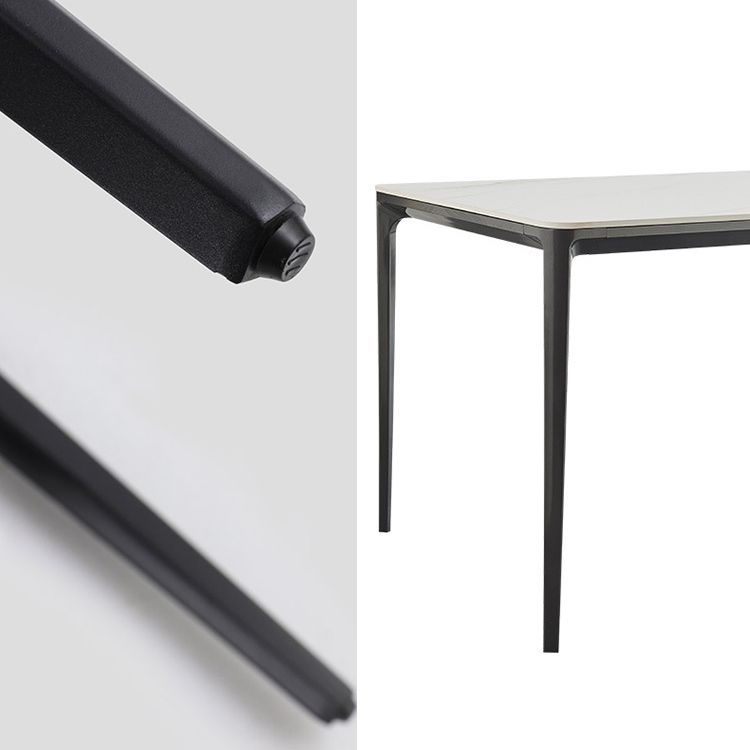 Minimalist Style Dining Table Set with Sintered Stone Table and PU Chairs Clearhalo 'Dining Room Sets' 'Dining Tables & Seating' 'dining_room_set' 'furn' 'furn_dining_room_set' 'Furniture' 'furniture_dining_room_set' 'Kitchen & Dining Furniture' 'kitchen&dining_furn' 'kitchen' 1200x1200_24e5c610-1b17-4194-9093-ac70d5b50ca6