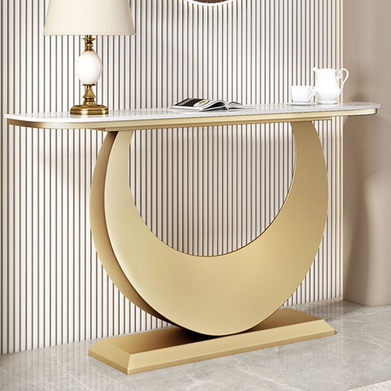 Tavolo console contemporanea a forma di luna