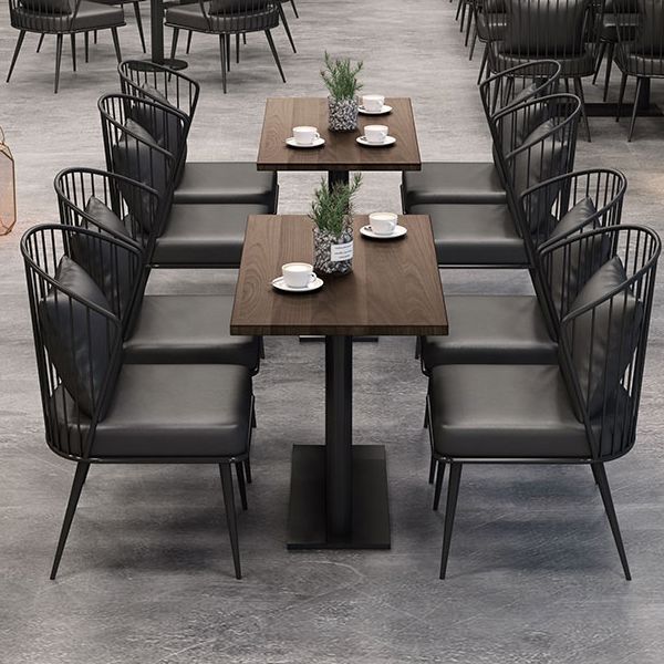 Industrial Brown Dinner Room Kitchen Table Solid Wood Top Table with Metal Base for Dining Room Clearhalo ' dining_table' 'Dining Tables & Seating' 'Dining Tables' 'furn' 'furn_dining_table' 'Furniture' 'furniture_dining_table' 'Kitchen & Dining Furniture' 'kitchen&dining_furn' 'kitchen' 'kitchen_dining_table' 1200x1200_24e64227-c9a4-4f1c-ab0f-cc54f28a24a0